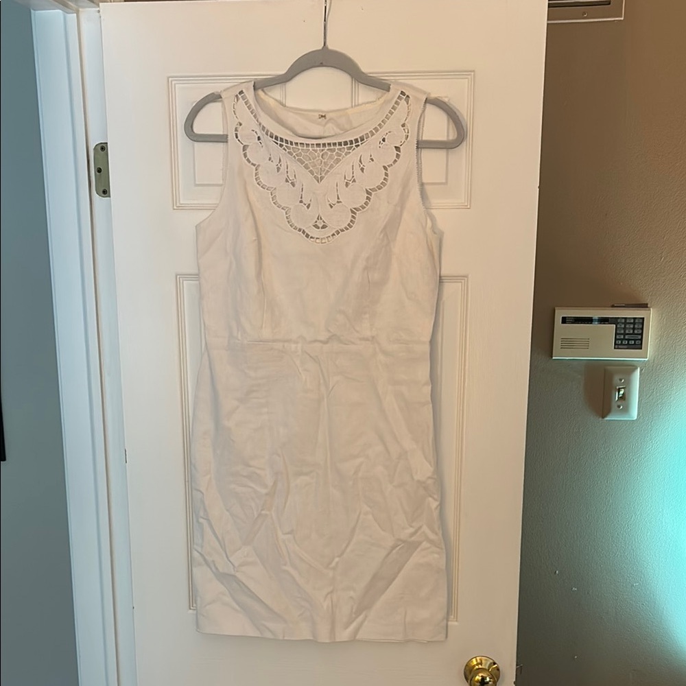 LOFT linen NWT Elegant White Sleeveless Dress